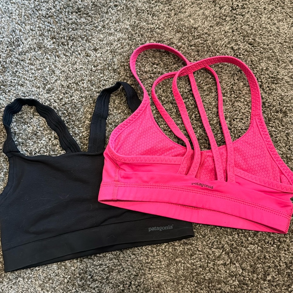 Two Patagonia XS sports bras